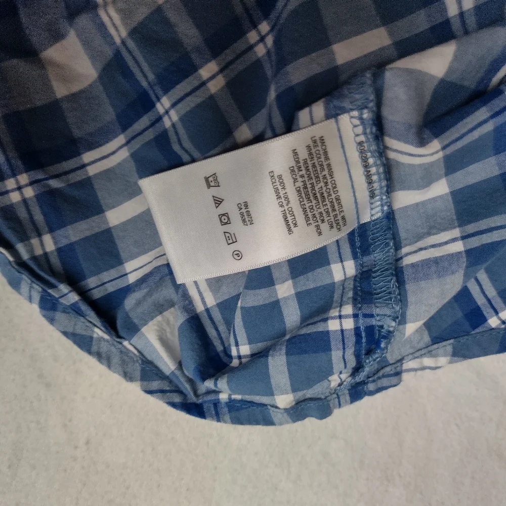 Columbia Shirt Mens size M  Blue Plaid Regular Fit Button Up Camp Casual Outdoor
